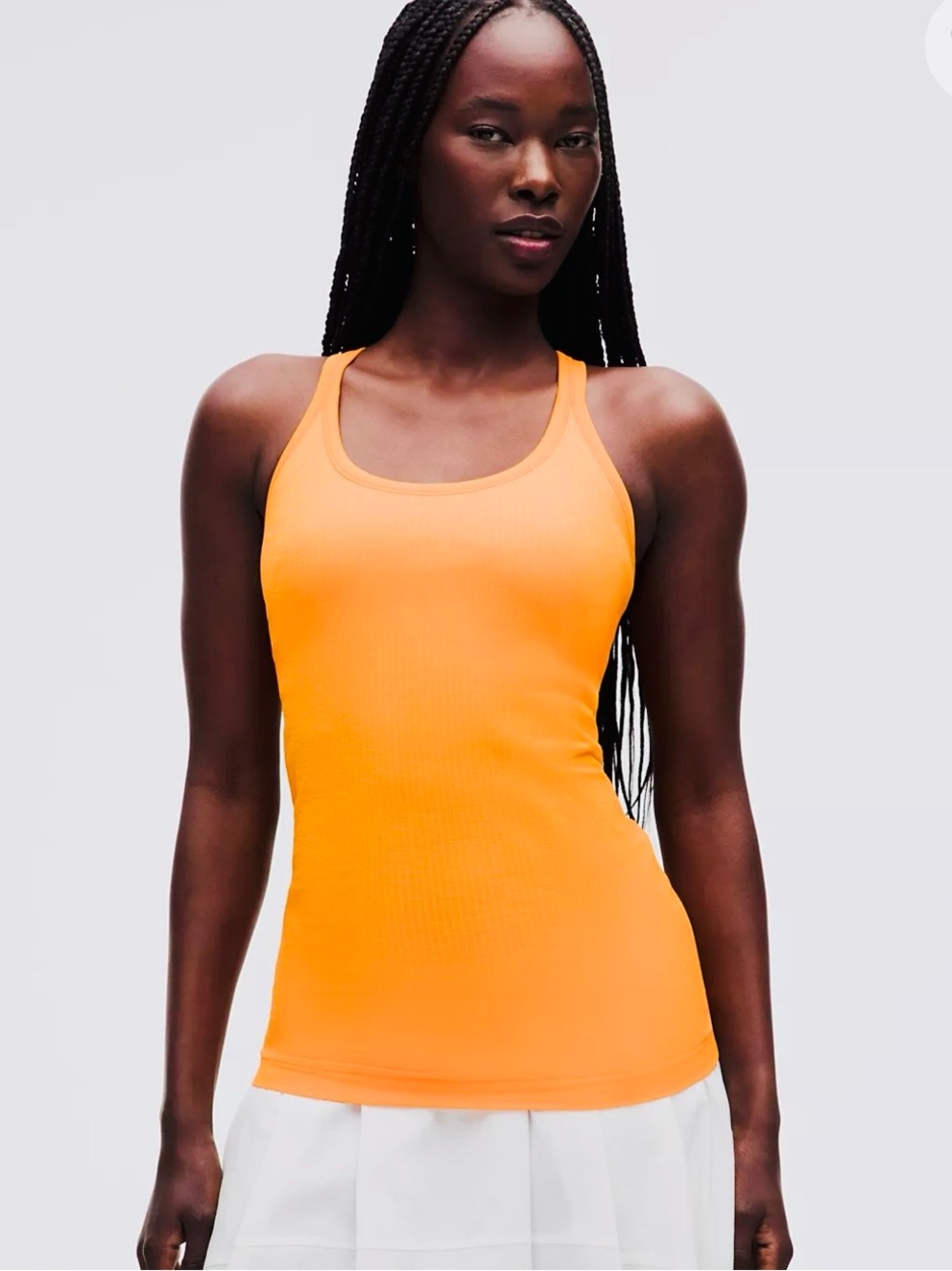 Lululemon Ebb To Street Tank Top in Citrus Zizzle Tone B/C Cup